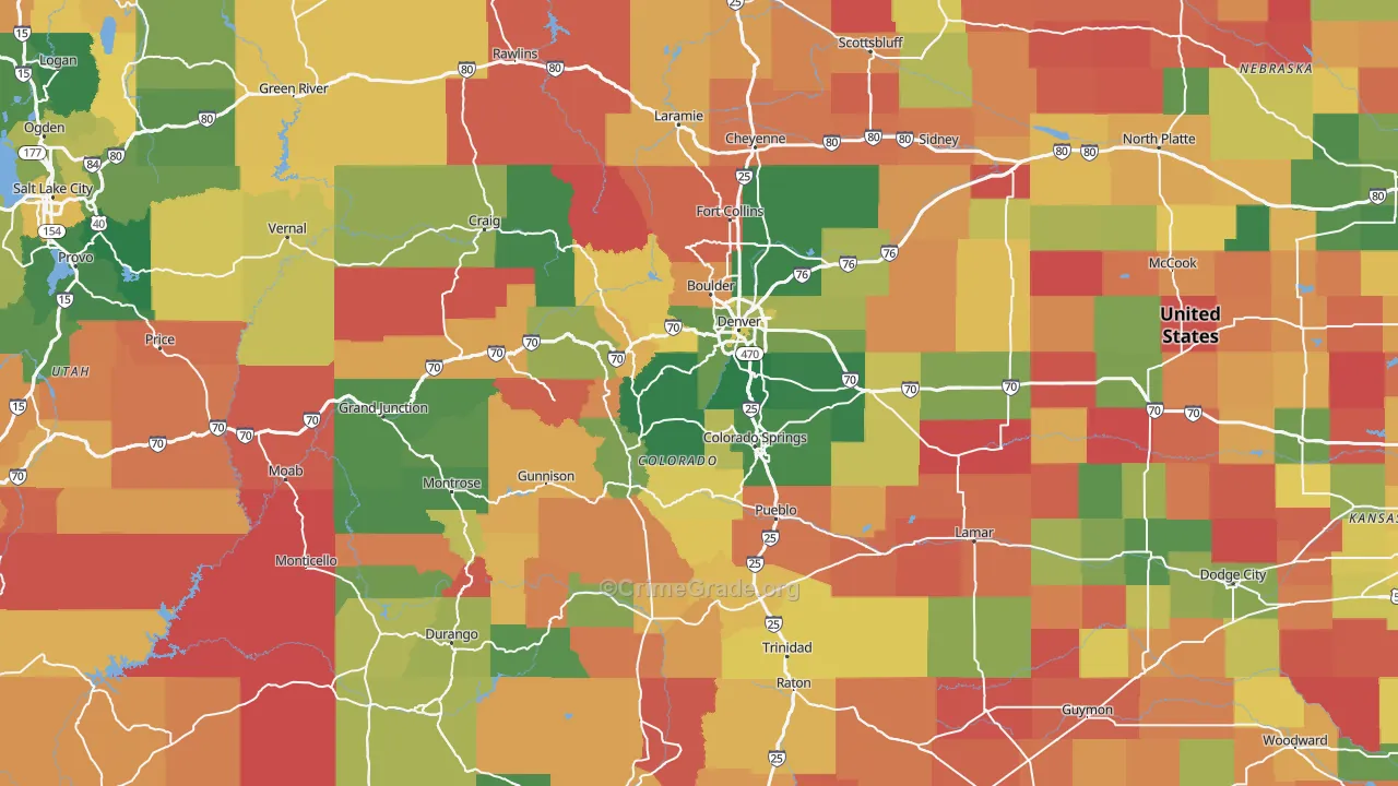 Colorado Map of Vandalism Rates