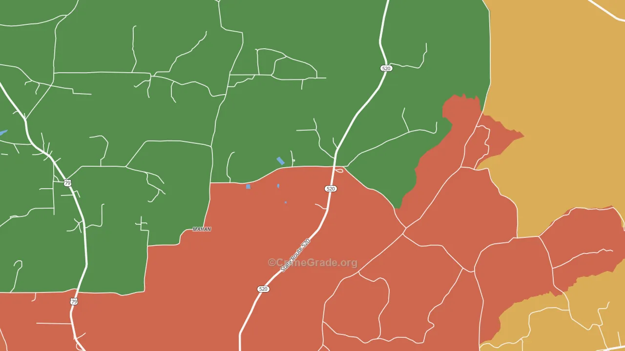 Colquitt, LA Map of Vandalism Rates