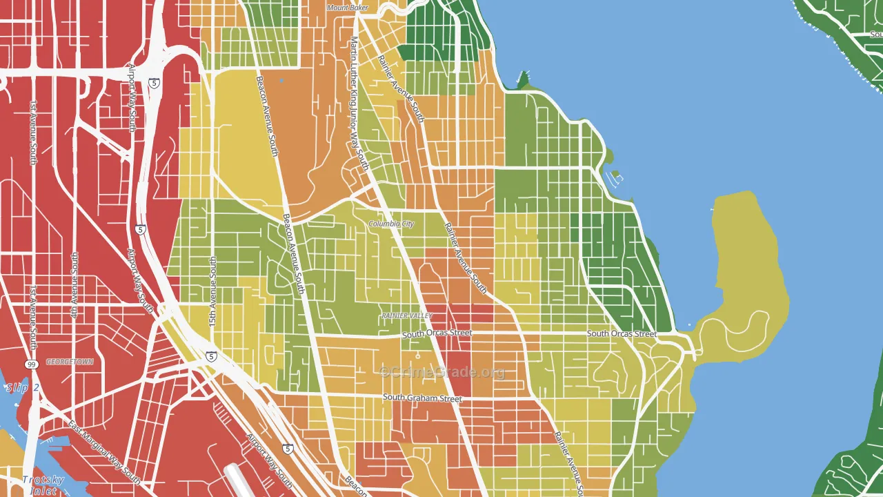 Columbia City, Seattle, WA Map of Vandalism Rates