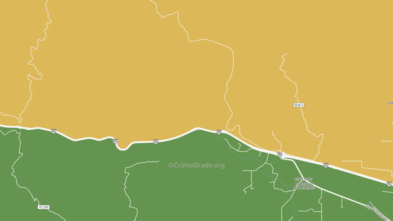 Columbia Gardens, MT Map of Vandalism Rates
