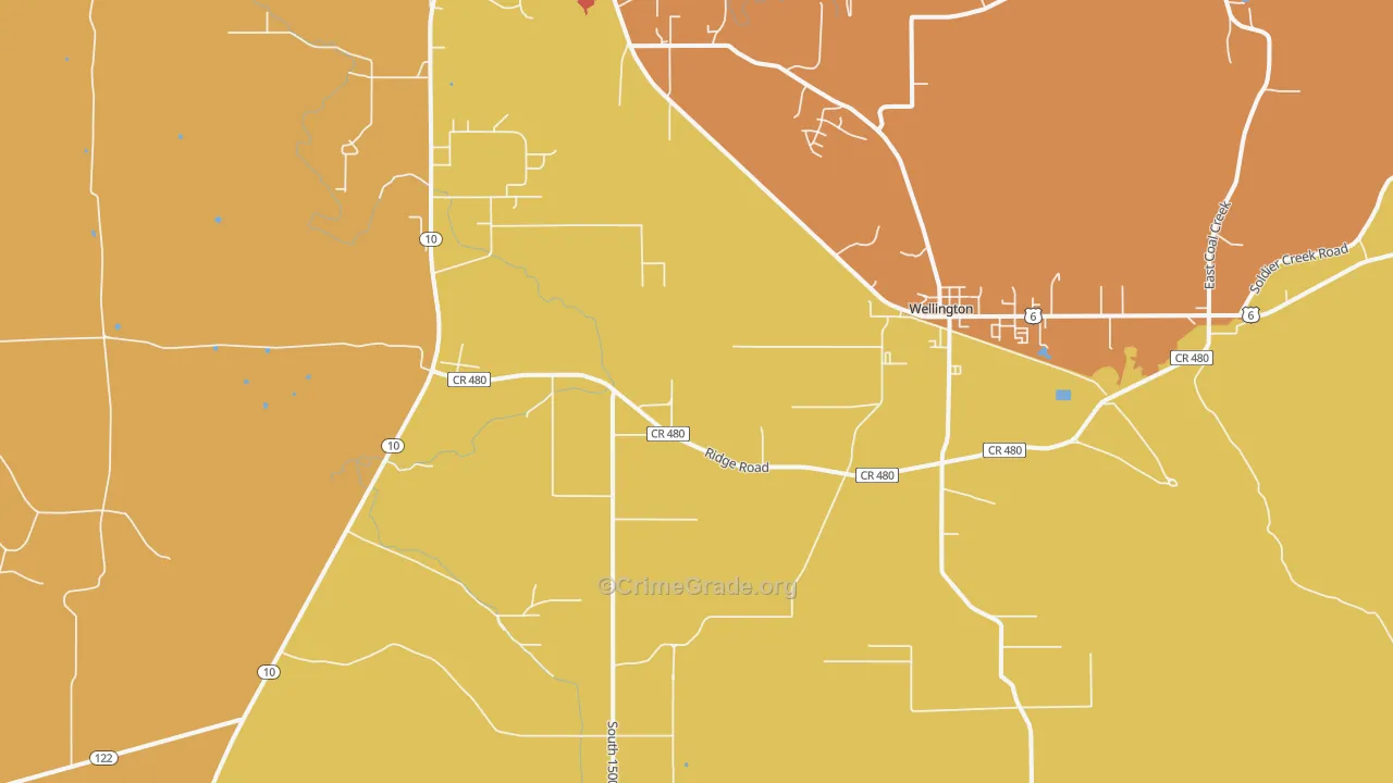 Columbia, UT Map of Vandalism Rates