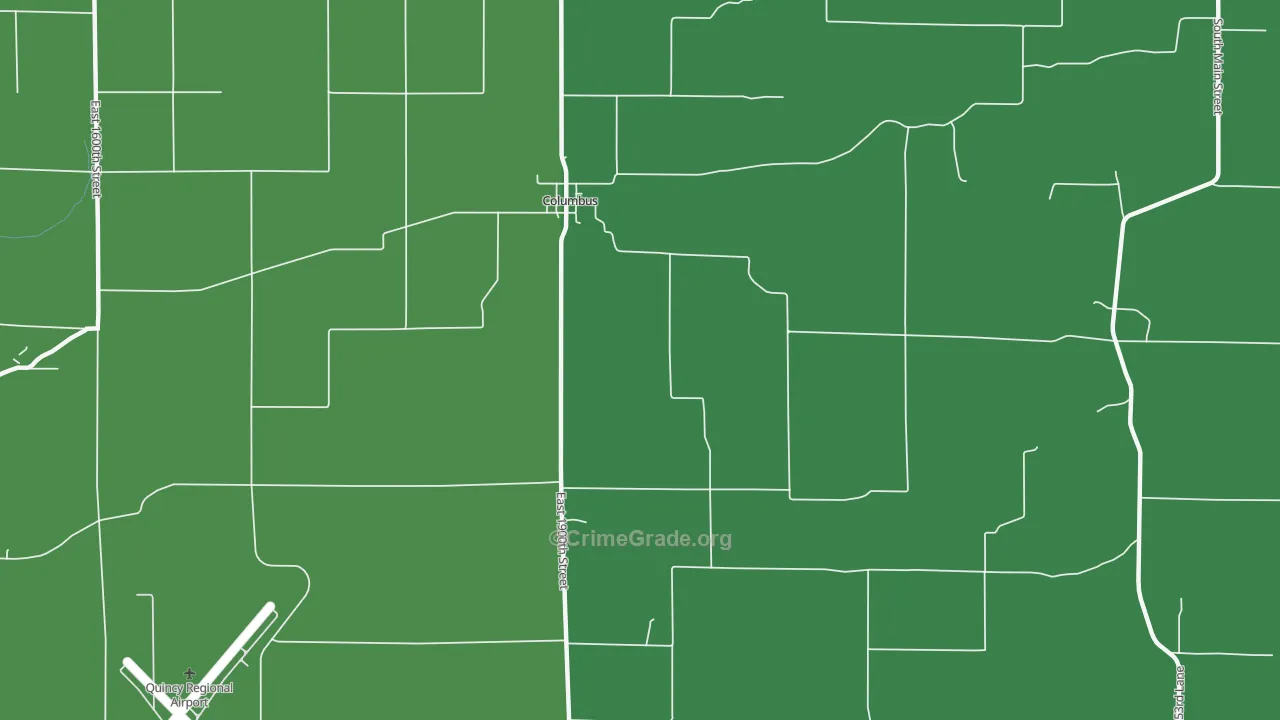 Columbus, IL Map of Vandalism Rates