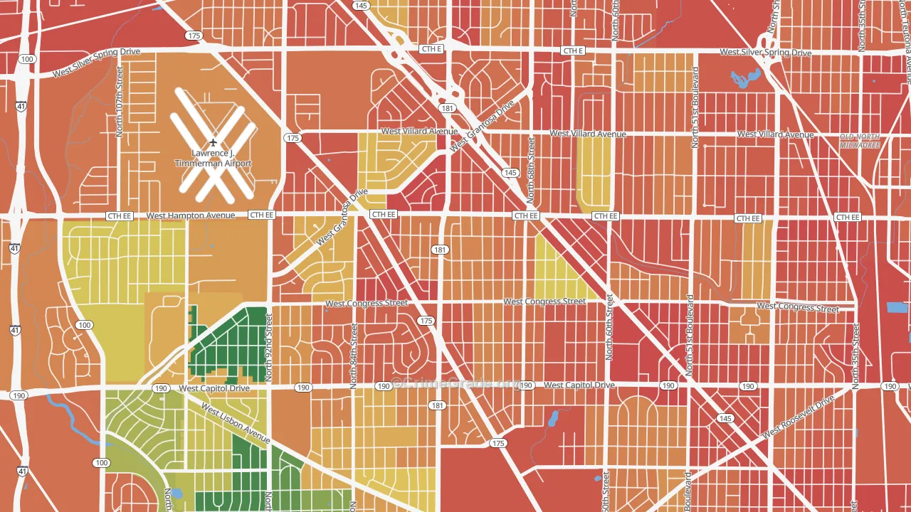Columbus Park, Milwaukee, WI Map of Vandalism Rates