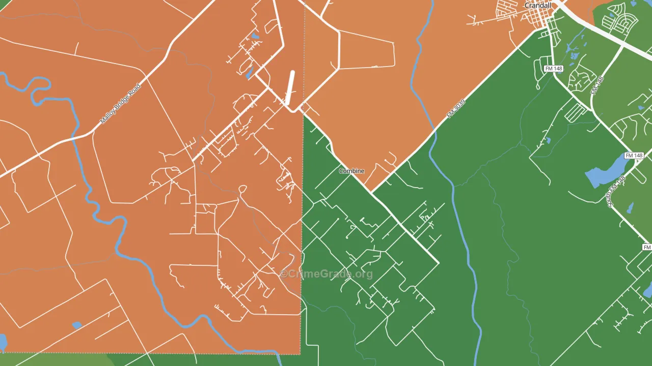 Combine, TX Map of Vandalism Rates