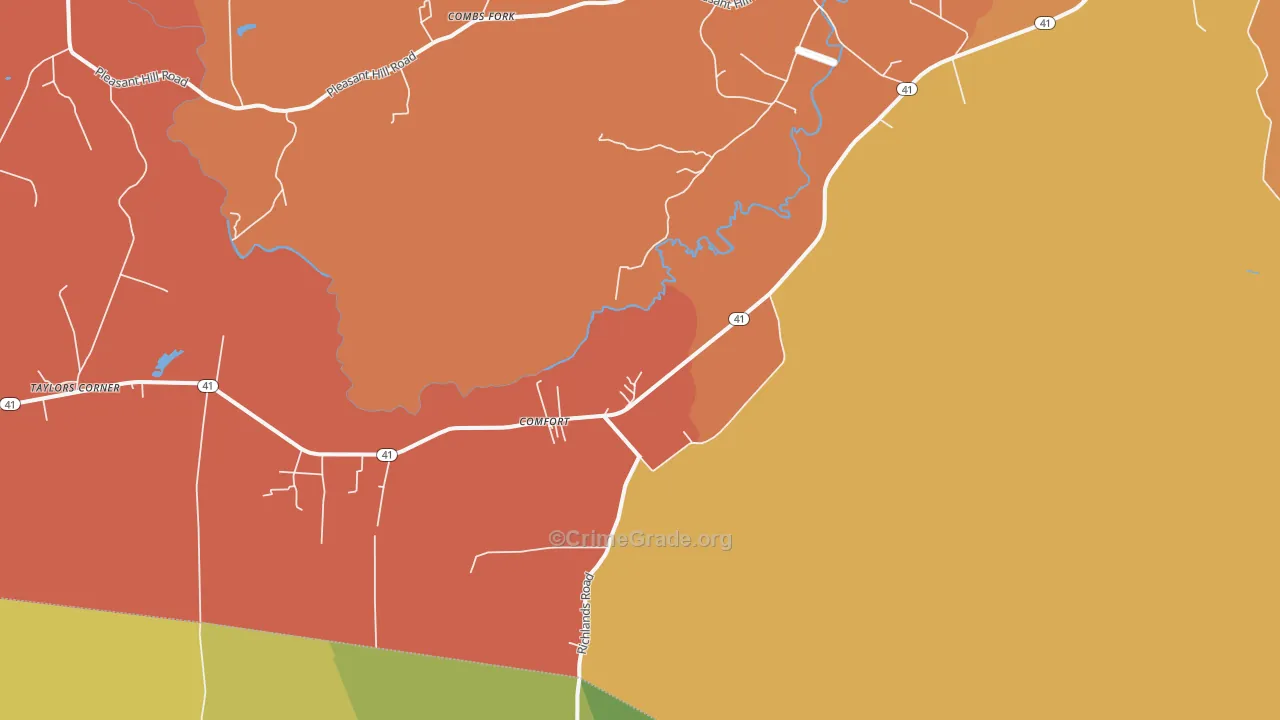 Comfort, NC Map of Vandalism Rates