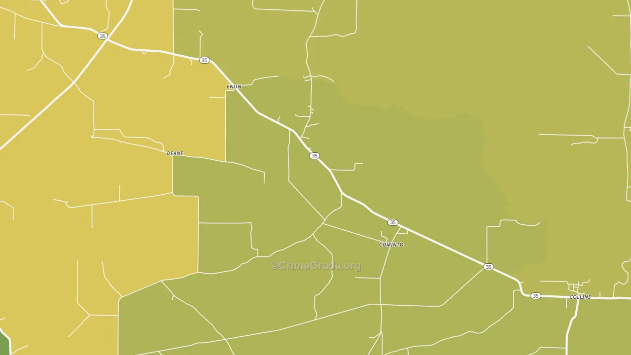 Cominto, AR Map of Vandalism Rates