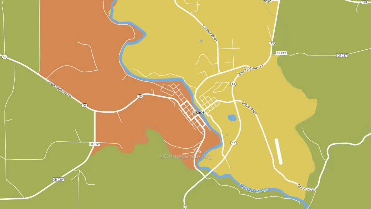 Communia, IA Map of Vandalism Rates
