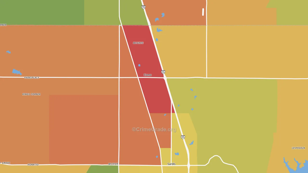 Como, MS Map of Vandalism Rates