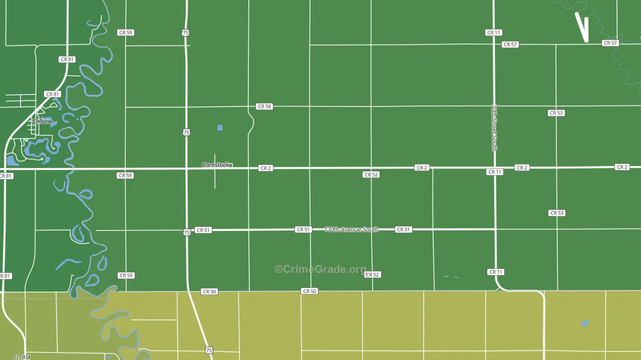 Comstock, MN Map of Vandalism Rates