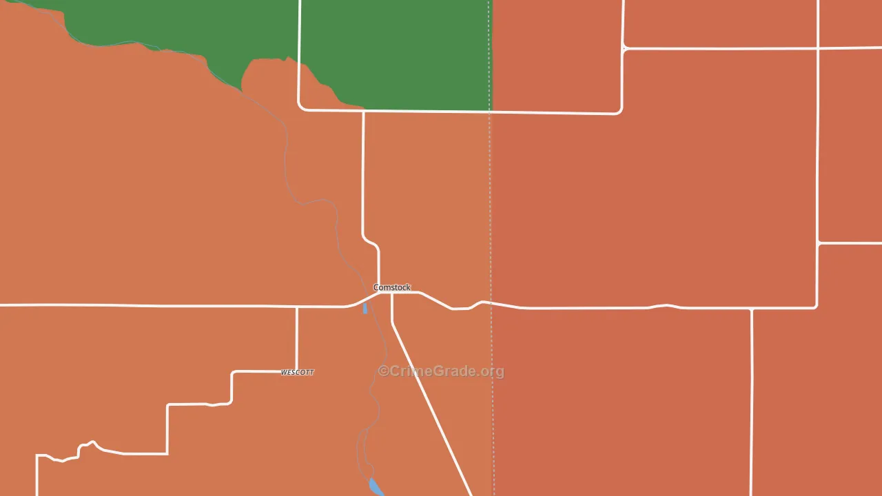 Comstock, NE Map of Vandalism Rates