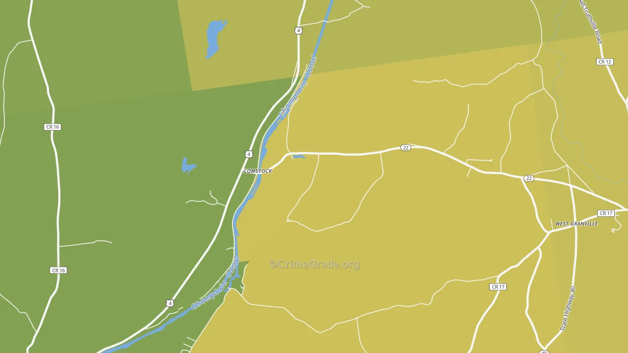 Comstock, NY Map of Vandalism Rates