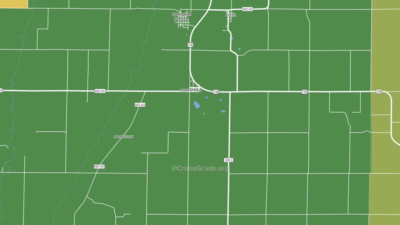 Conception, MO Map of Vandalism Rates