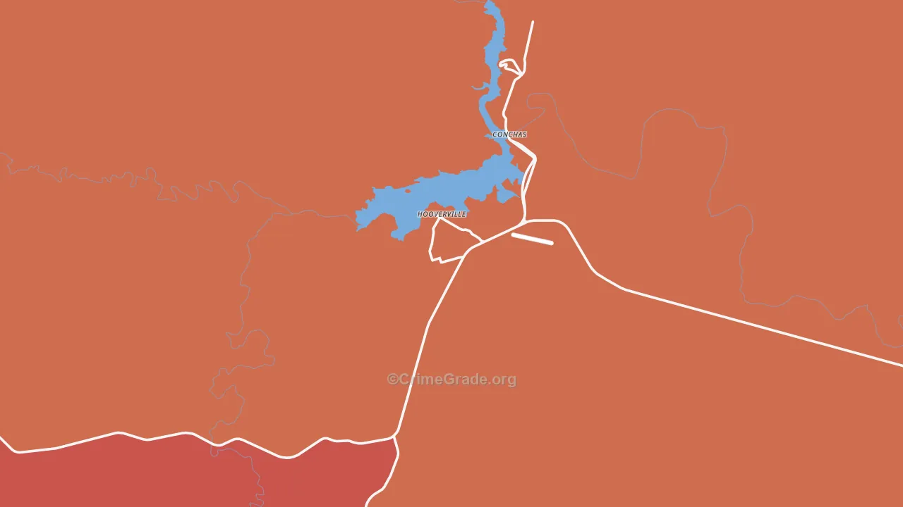 Conchas Dam, NM Map of Vandalism Rates