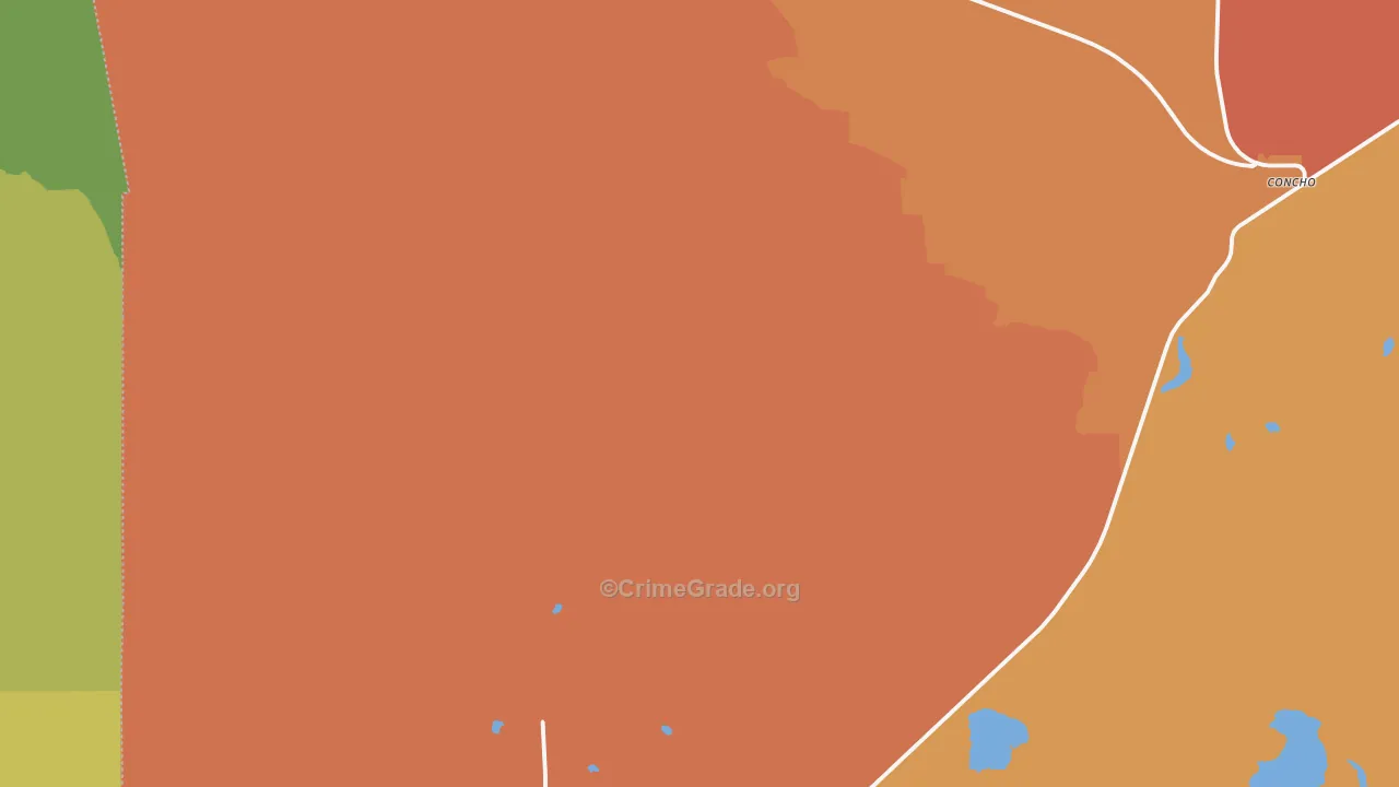 Concho, AZ Map of Vandalism Rates