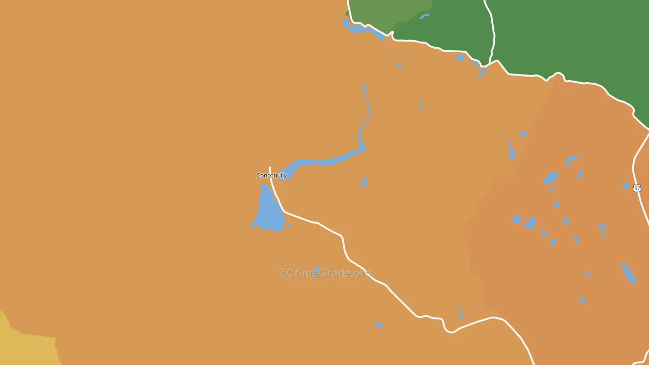 Conconully, WA Map of Vandalism Rates