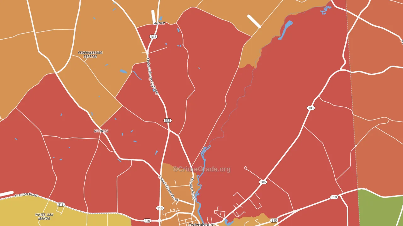 Concord, MD Map of Vandalism Rates