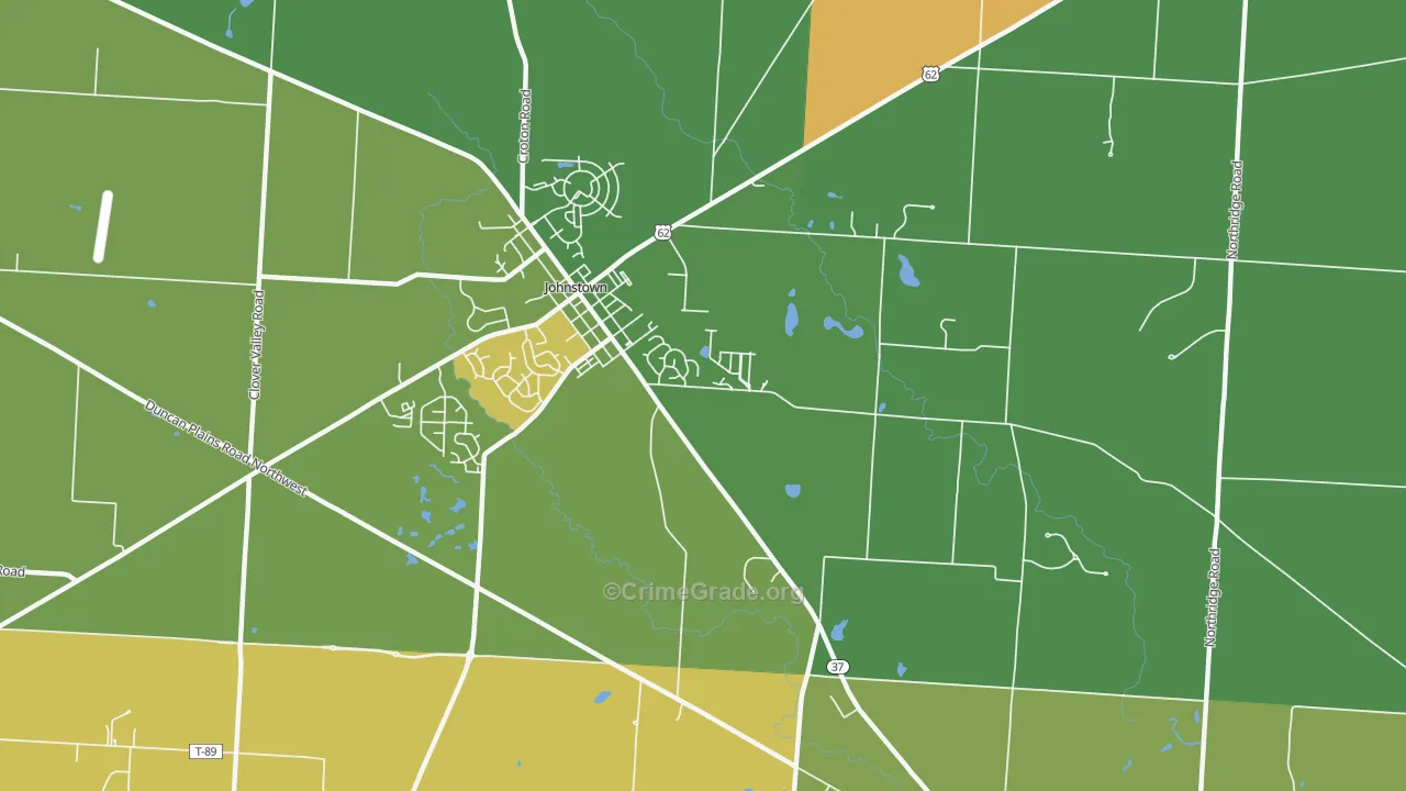 Concord, OH Map of Vandalism Rates