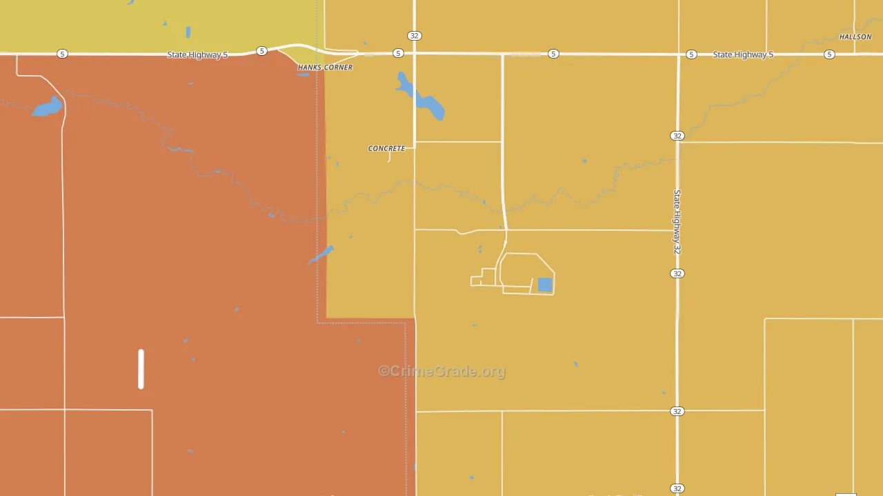 Concrete, ND Map of Vandalism Rates