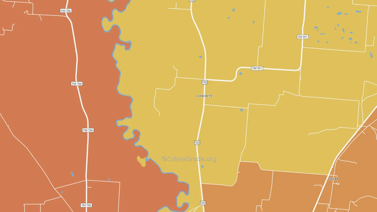 Concrete, TX Map of Vandalism Rates