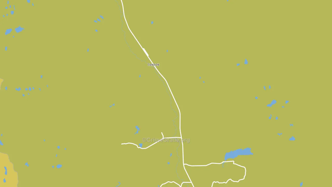 Condon, MT Map of Vandalism Rates