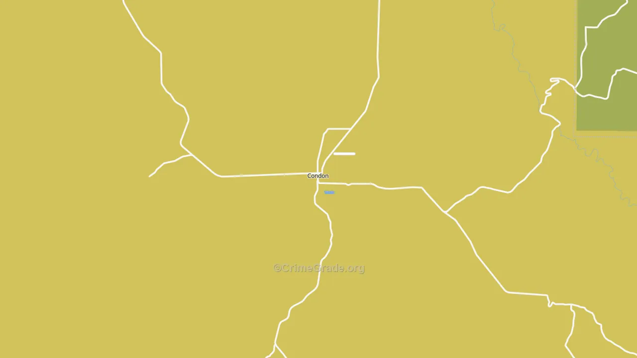 Condon, OR Map of Vandalism Rates