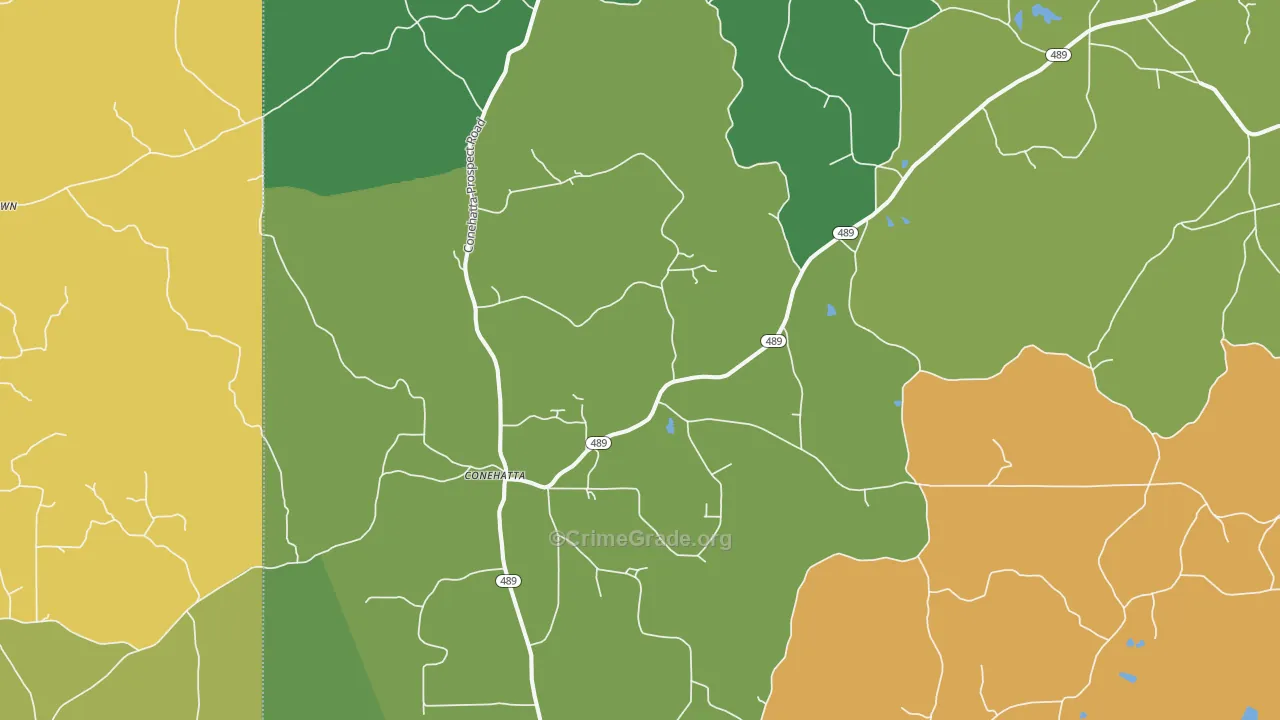 Conehatta, MS Map of Vandalism Rates