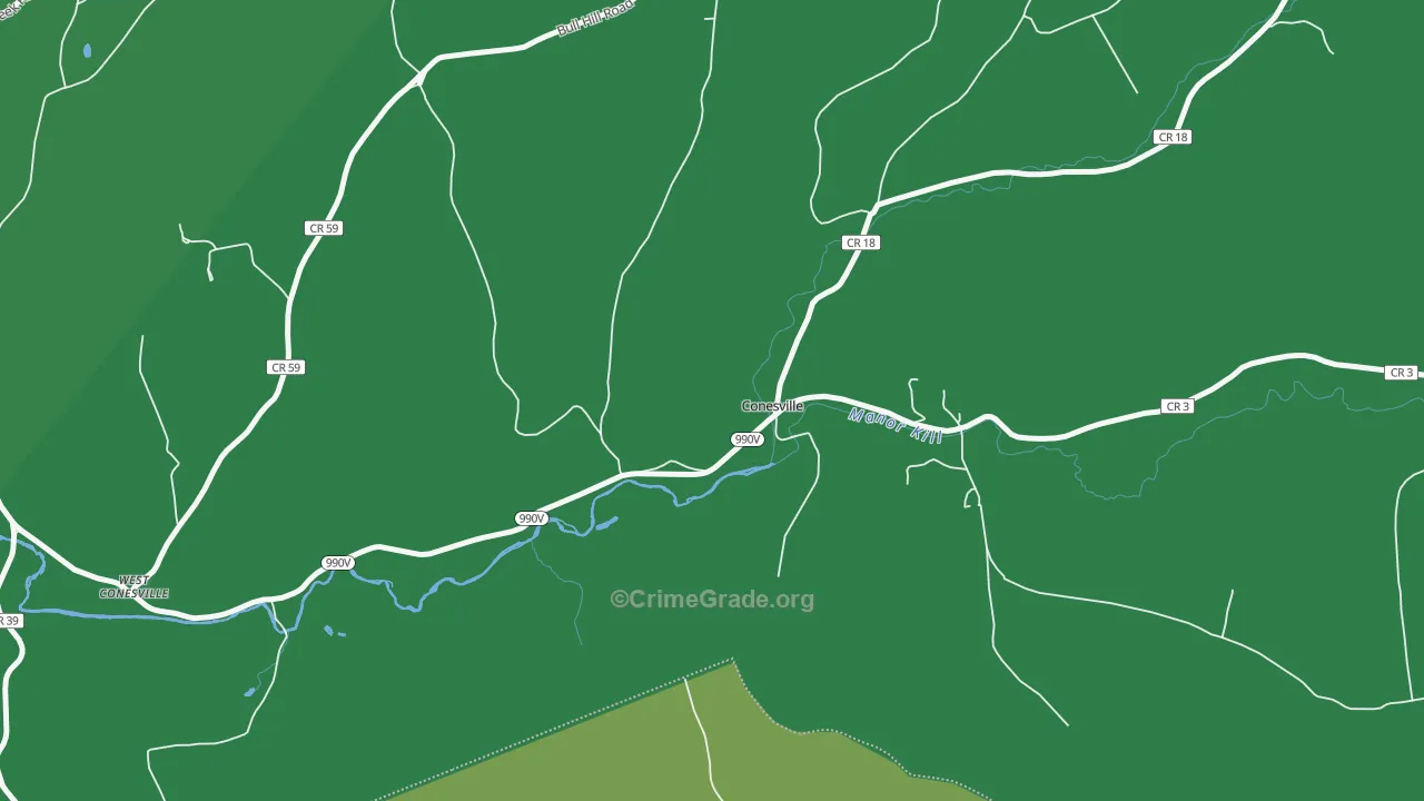 Conesville, NY Map of Vandalism Rates