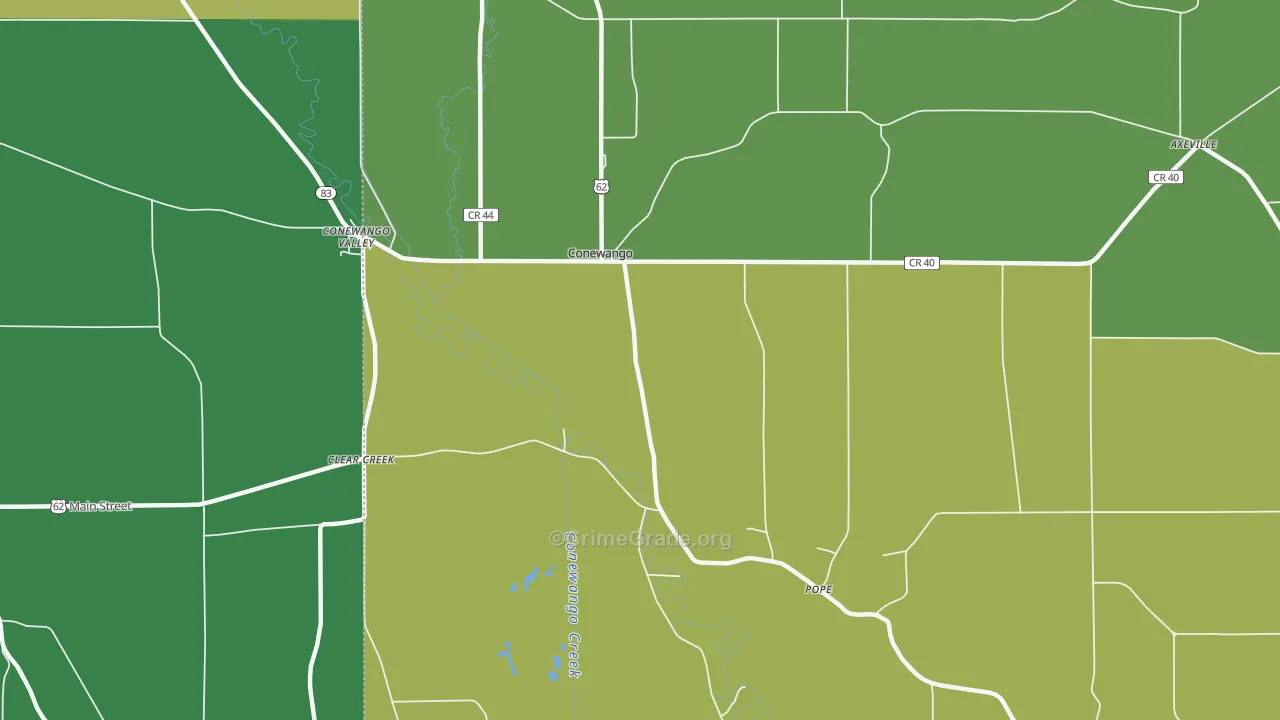 Conewango, NY Map of Vandalism Rates