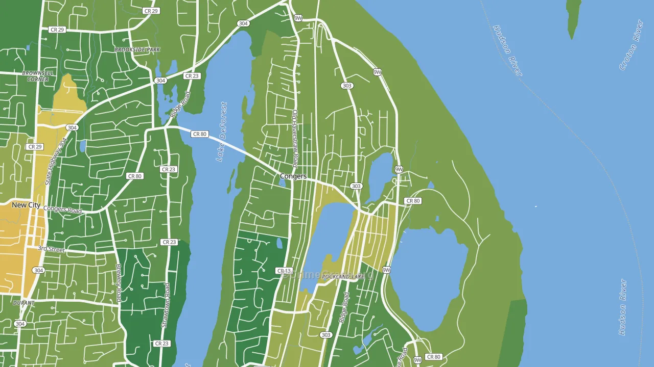 Congers, NY Map of Vandalism Rates