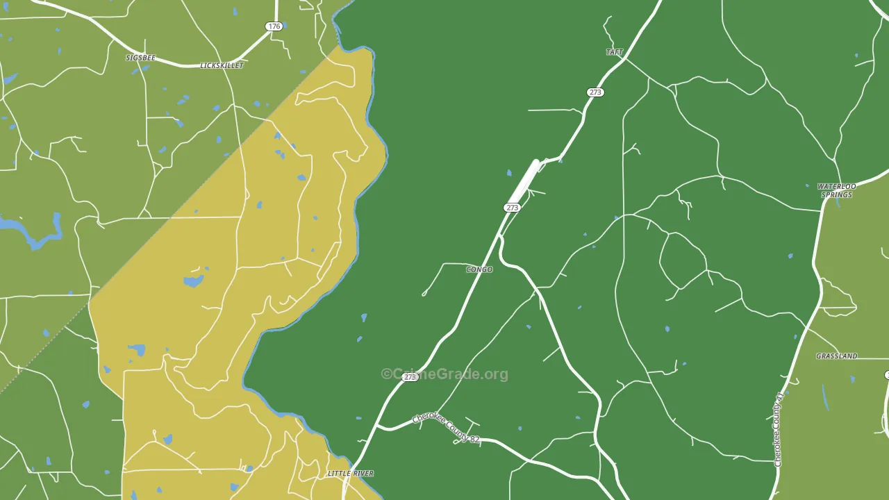 Congo, AL Map of Vandalism Rates