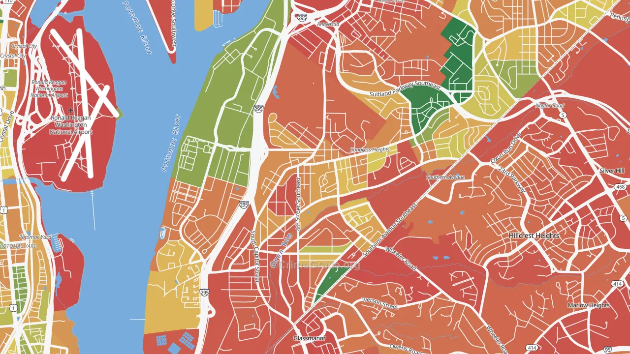 Congress Heights, Washington, DC Map of Vandalism Rates