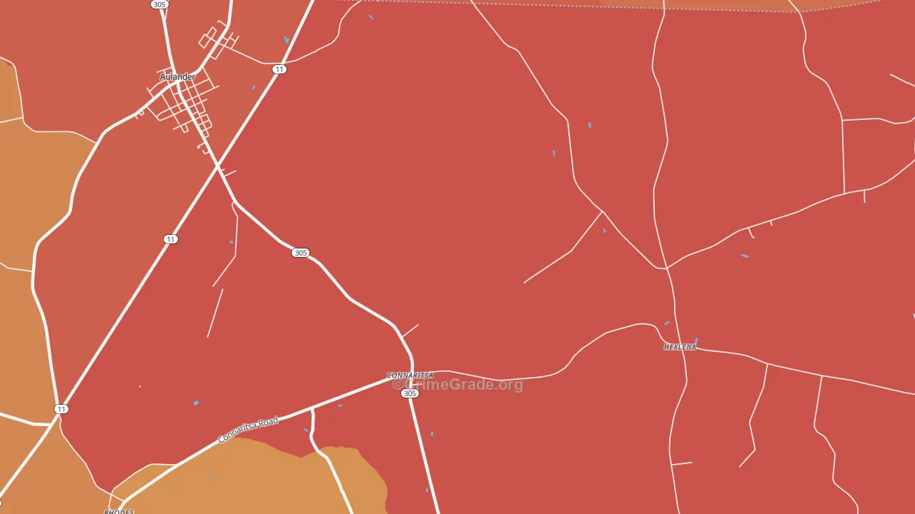 Connaritsa, NC Map of Vandalism Rates