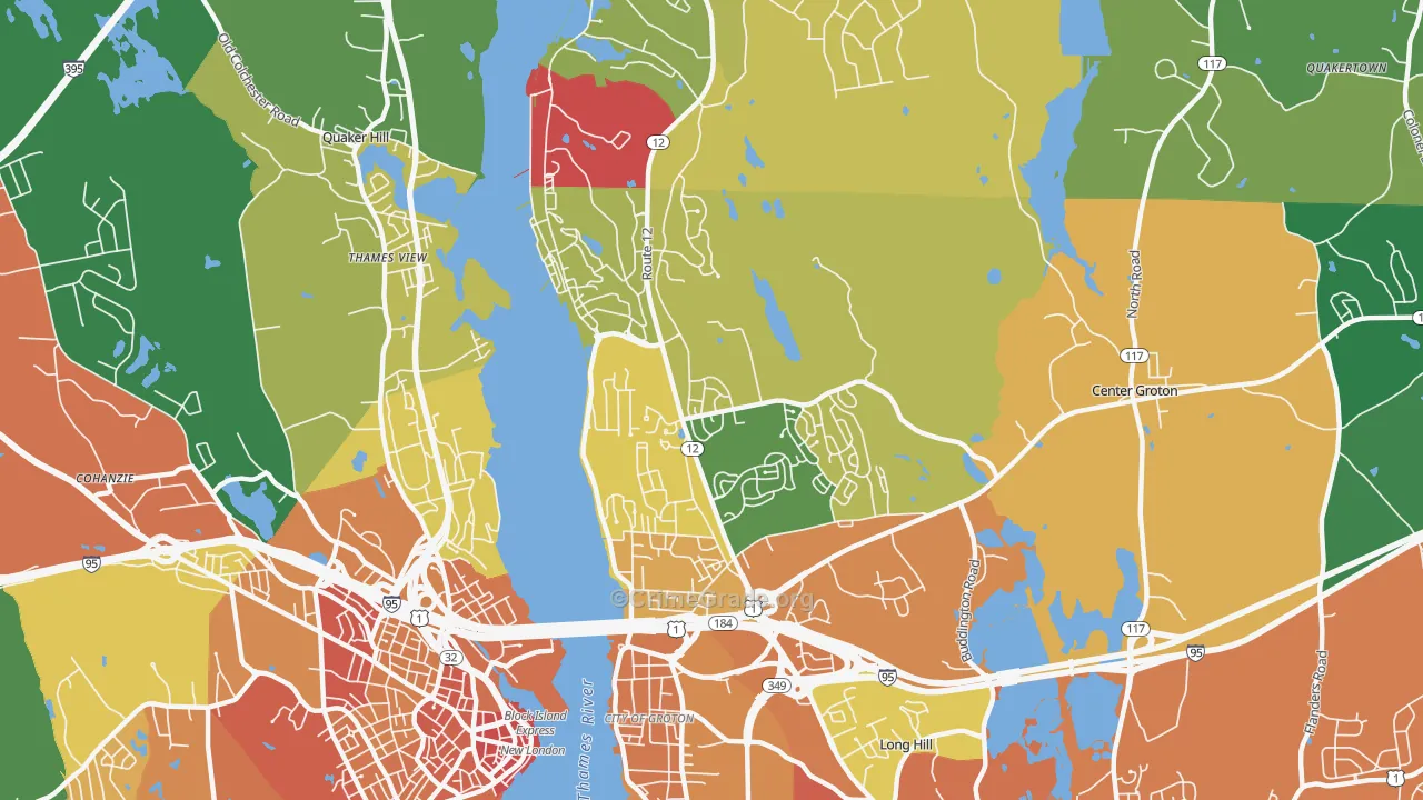 Conning Towers Nautilus Park, CT Map of Vandalism Rates