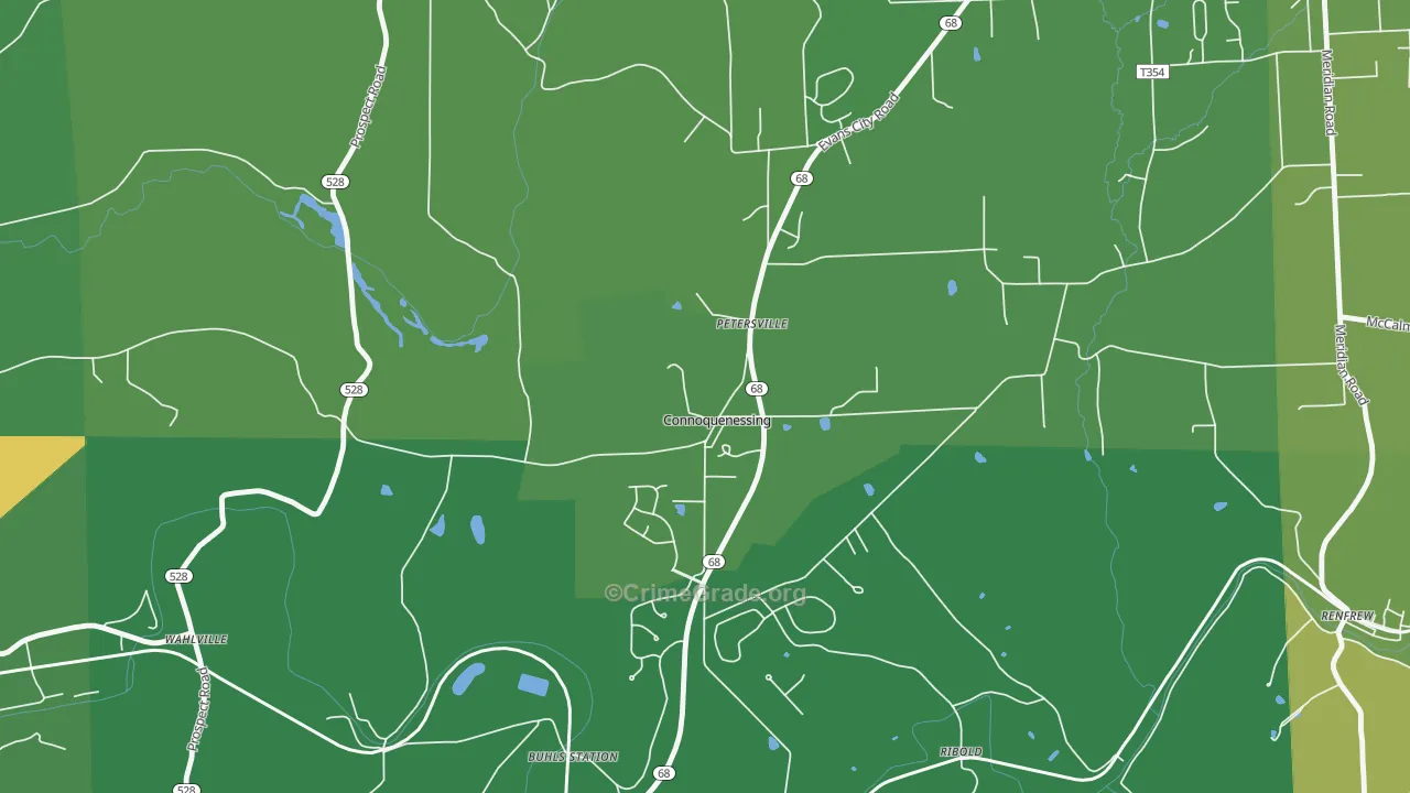 Connoquenessing, PA Map of Vandalism Rates