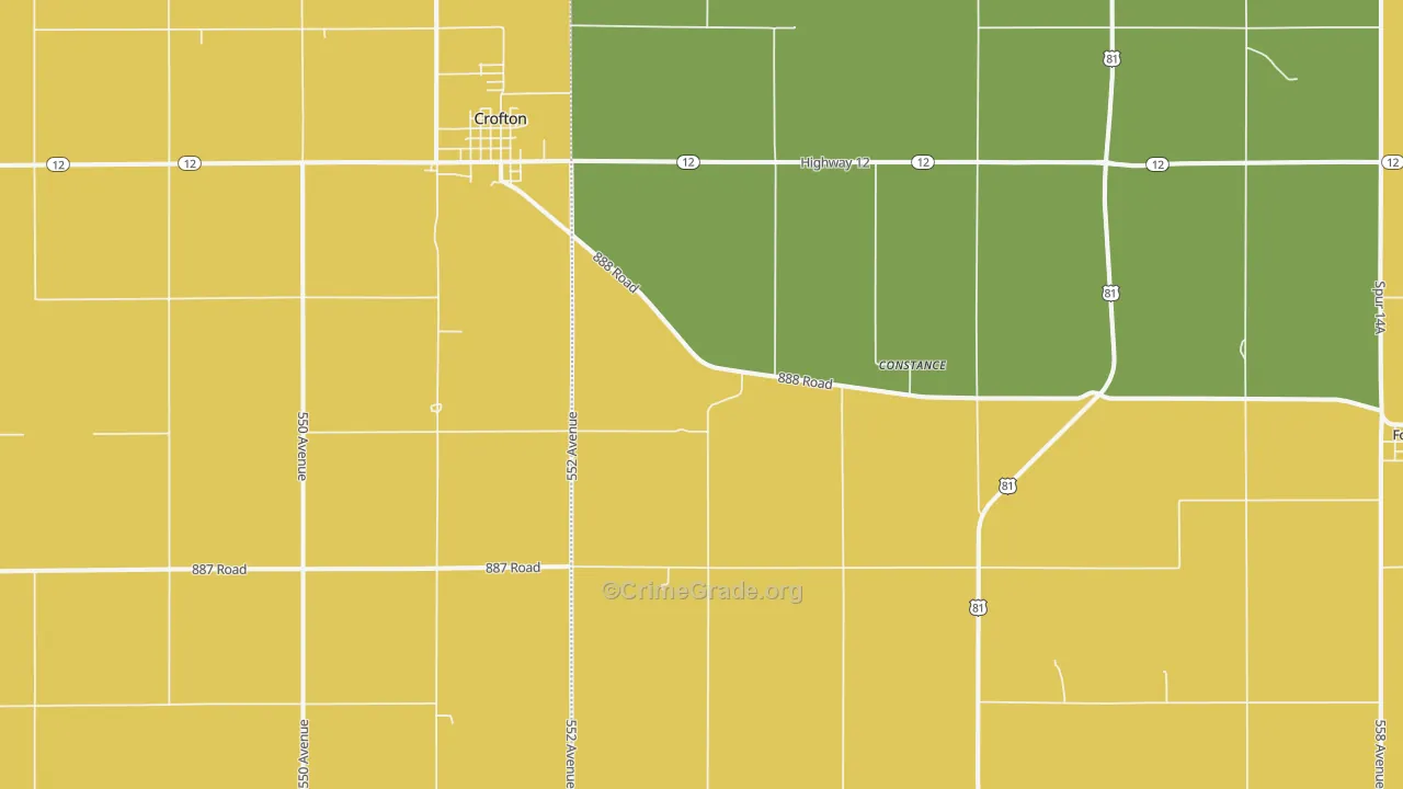 Constance, NE Map of Vandalism Rates