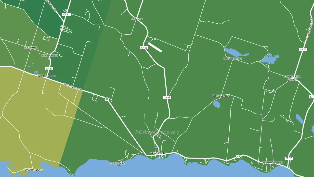 Constantia, NY Map of Vandalism Rates