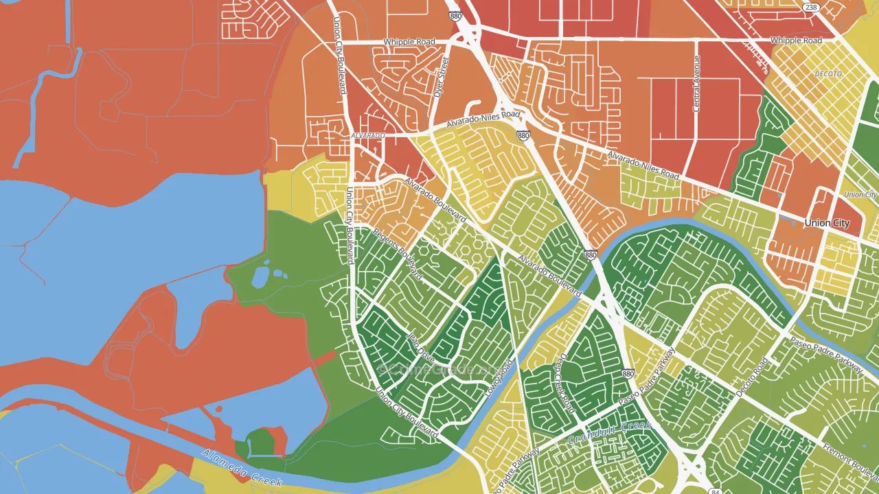 Contempo, Union City, CA Map of Vandalism Rates