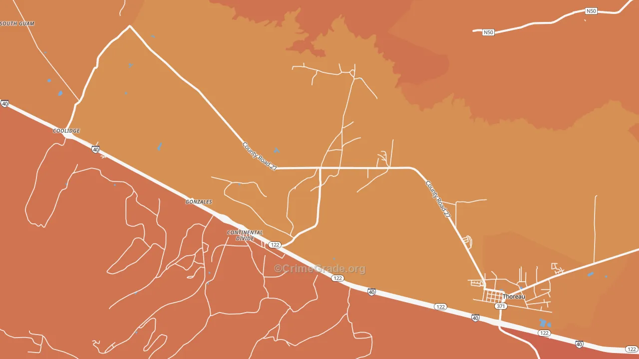 Continental Divide, NM Map of Vandalism Rates