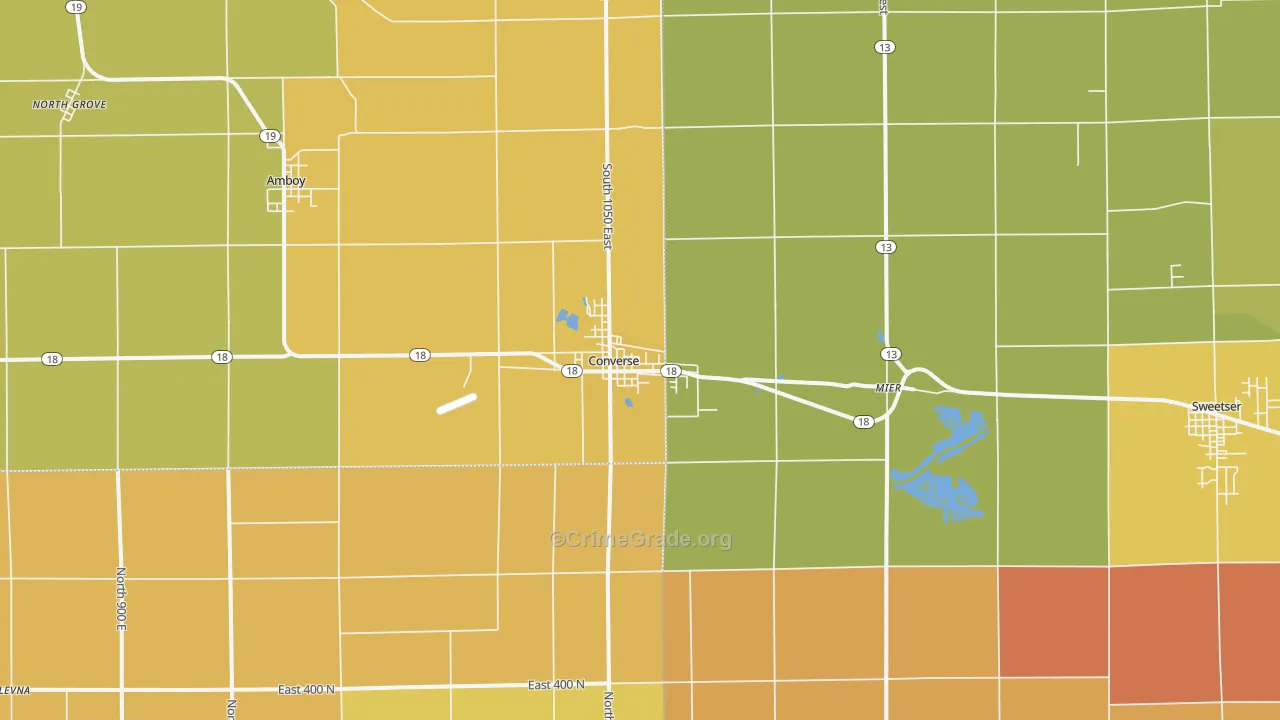 Converse, IN Map of Vandalism Rates