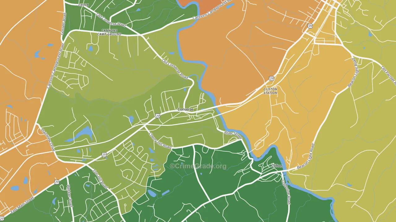 Converse, SC Map of Vandalism Rates