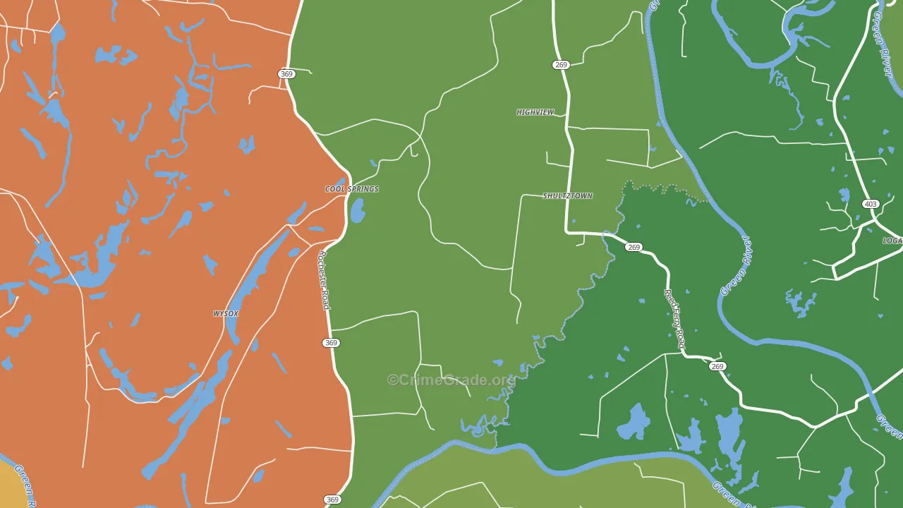 Cool Springs, KY Map of Vandalism Rates