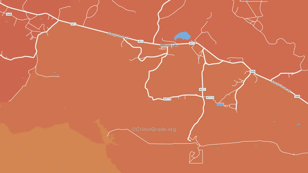 Coolidge, NM Map of Vandalism Rates