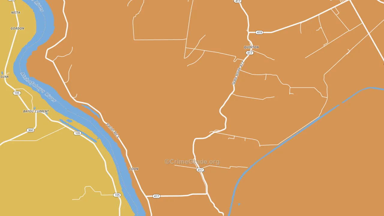 Coon, LA Map of Vandalism Rates