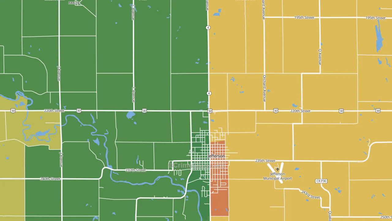 Cooper, IA Map of Vandalism Rates