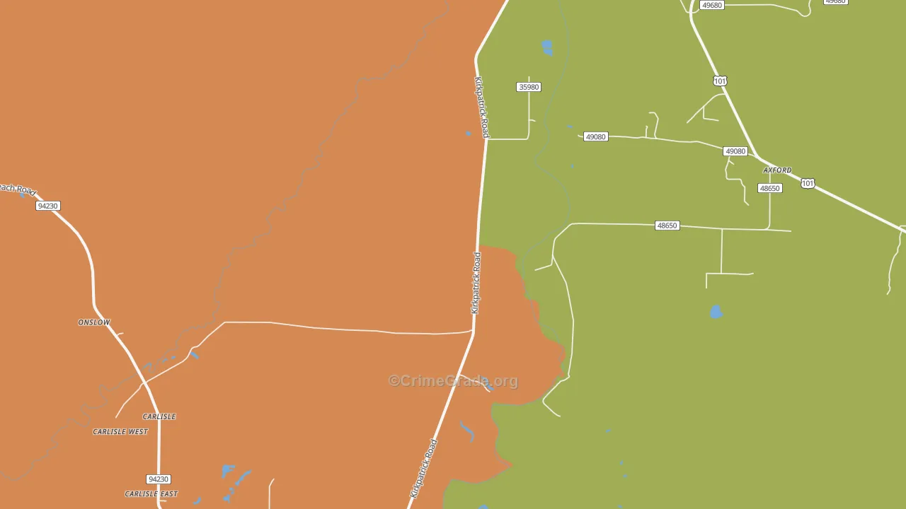 Copalis Crossing, WA Map of Vandalism Rates