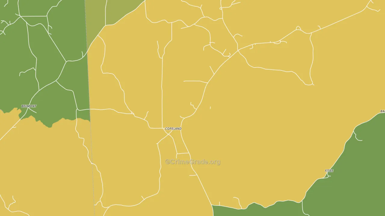 Copeland, AL Map of Vandalism Rates