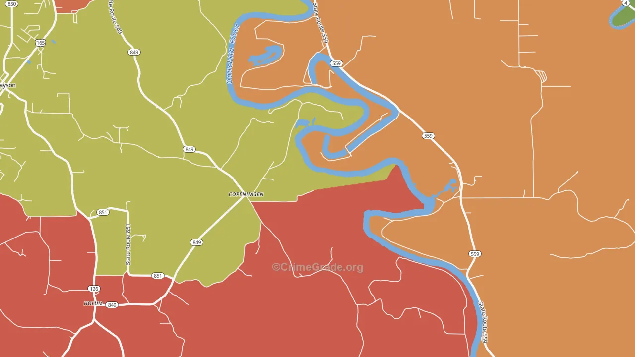 Copenhagen, LA Map of Vandalism Rates