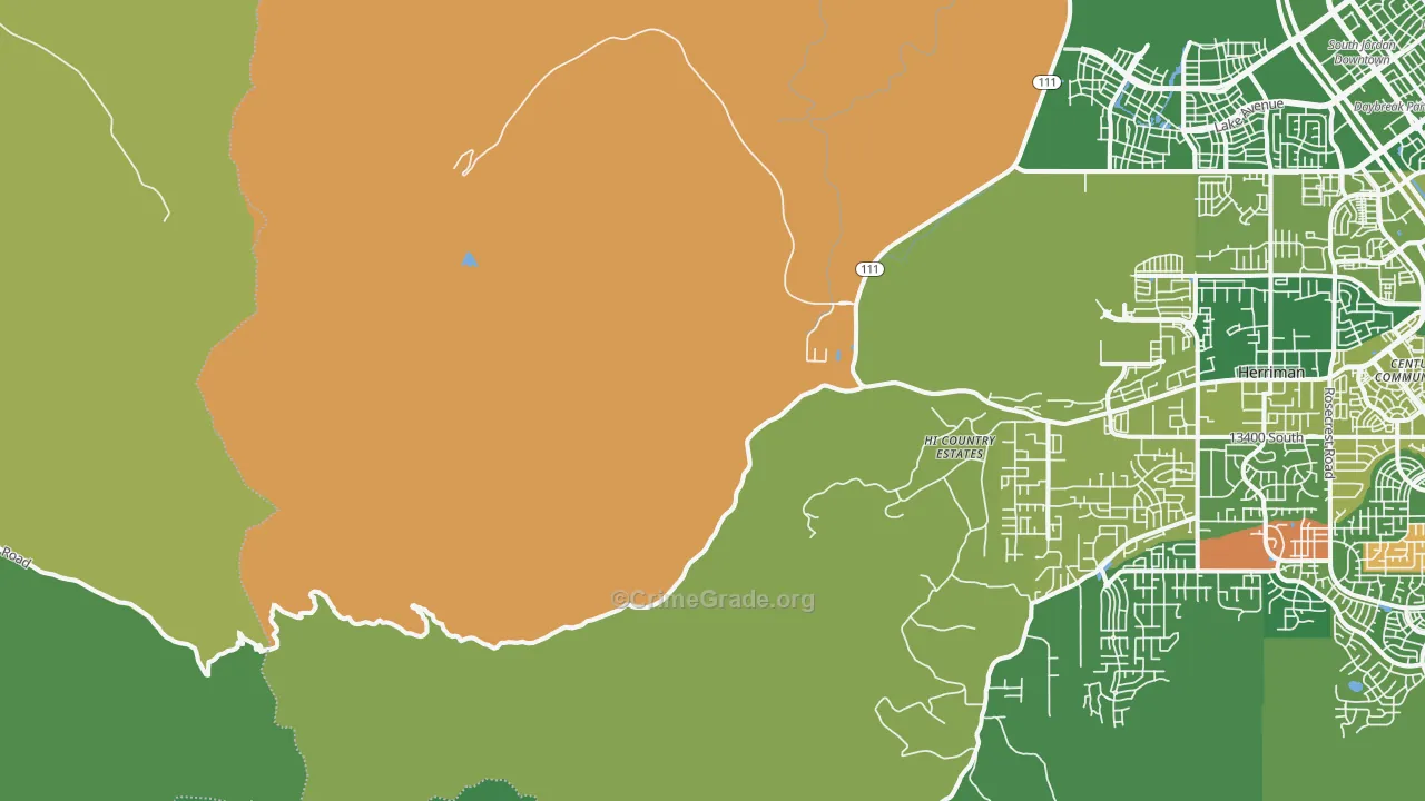 Copperton, UT Map of Vandalism Rates