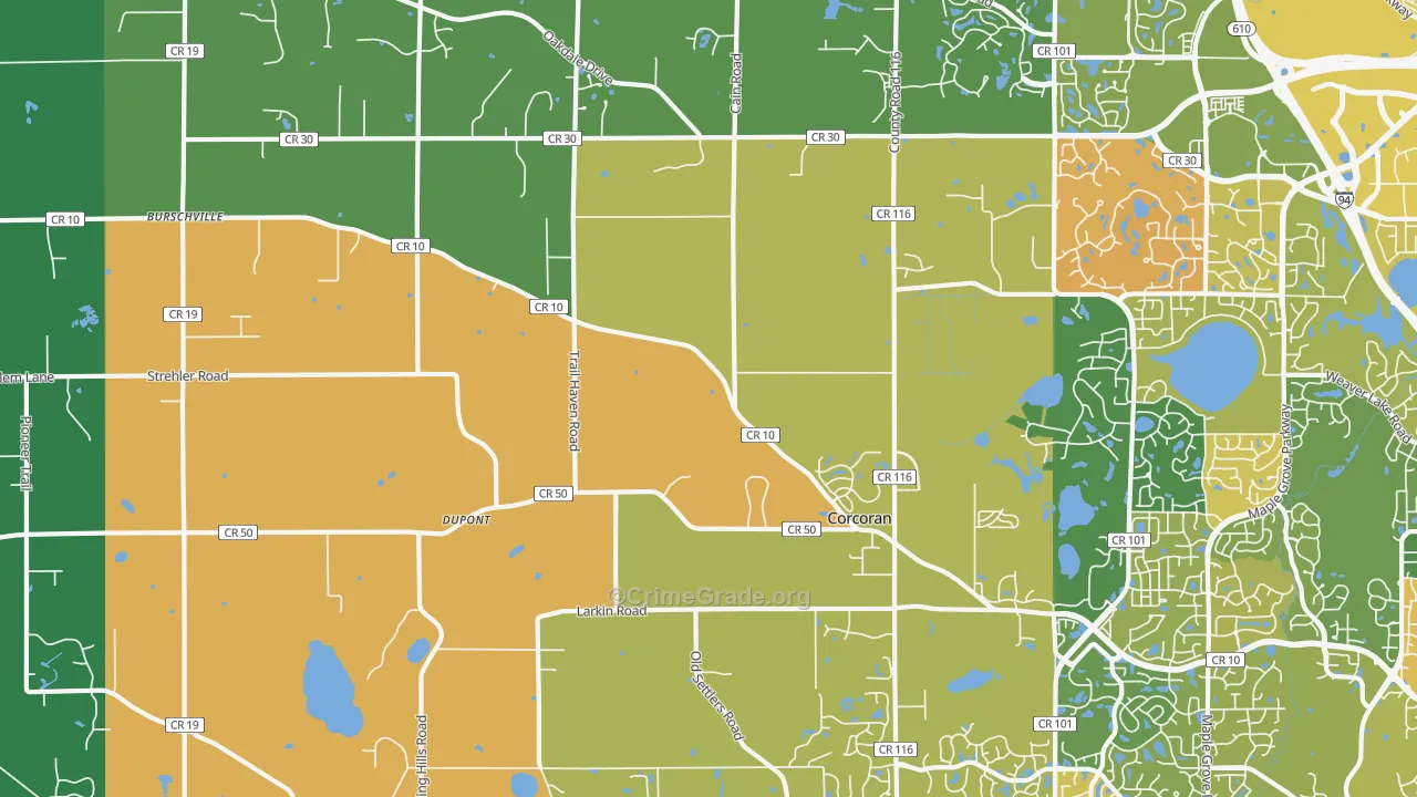 Corcoran, MN Map of Vandalism Rates