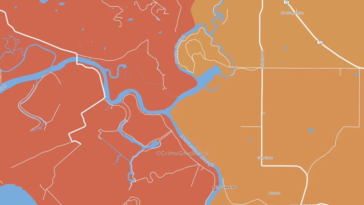 Cordelia, CA Map of Vandalism Rates